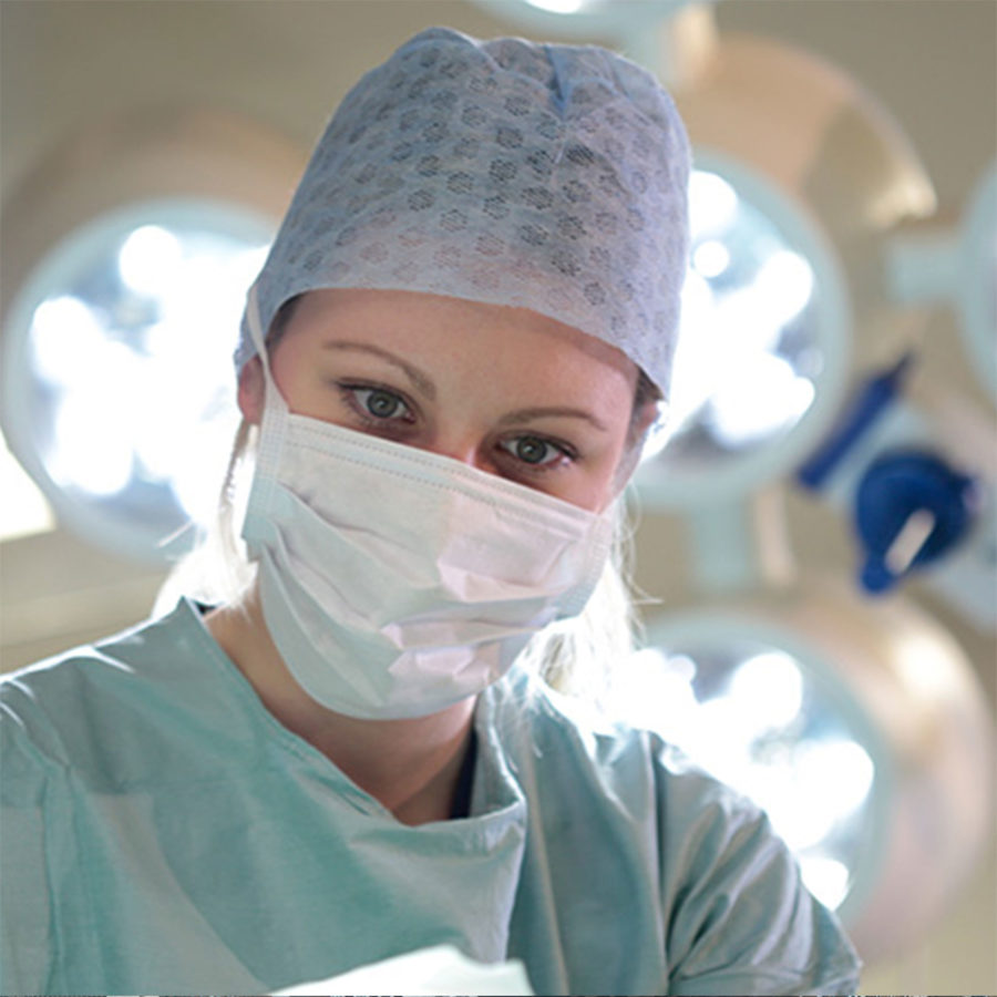 Nurse in operating theatre
